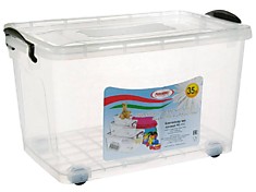 Контейнер 6 (35л) прозрачный/ черный 1/10
